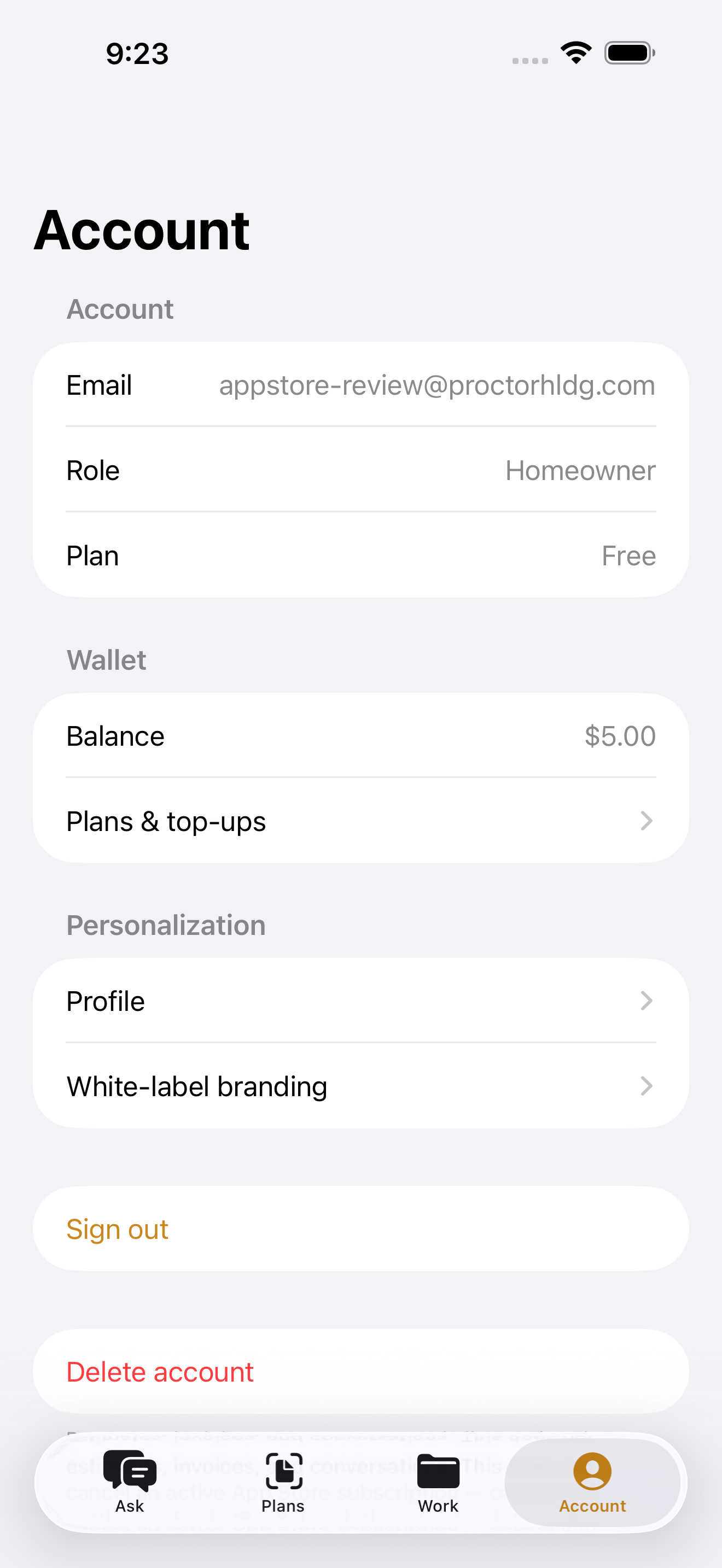 Profile & white-label branding